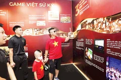 Một không gian trưng bày game Việt tại Triển lãm thành tựu đất nước.