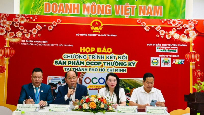 Ban Tổ chức thông tin về Chương trình “OCOP đặc sản vùng miền và ẩm thực” và “Sắc hương OCOP và Tết cổ truyền dân tộc”.