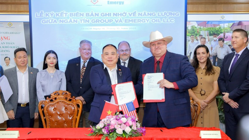 Tập đoàn Đầu tư Ngân Tín ký kết Biên bản ghi nhớ (MOU) với Công ty Emergy Oil LLC.