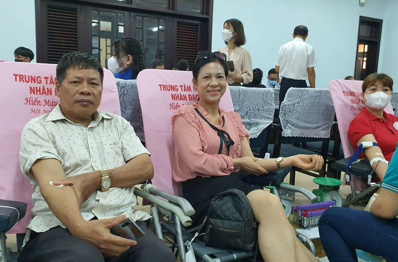 Gia đình bà Nguyễn Thị Tính đã có 130 lần tham gia hiến máu tình nguyện. (Ảnh: Nhân vật cung cấp)