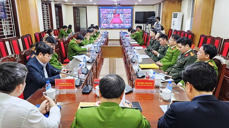 Quang cảnh hội nghị tổng kết công tác đặc xá.