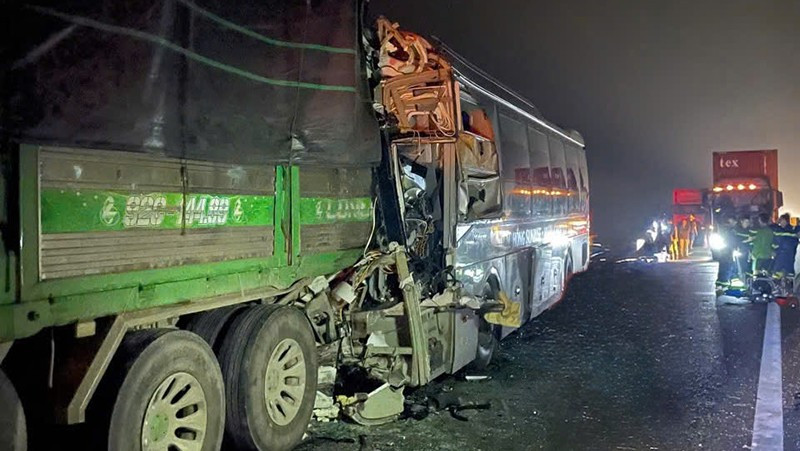 Hiện trường vụ tai nạn giao thông.