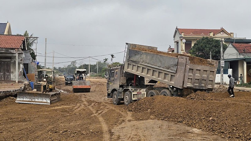 Nhà thầu nỗ lực thi công thông tuyến đường bộ Bỉm Sơn-xã Nga Sơn.