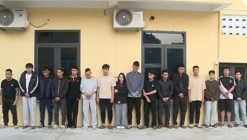 Các đối tượng trong đường dây lừa đảo, chiếm đoạt tài sản.