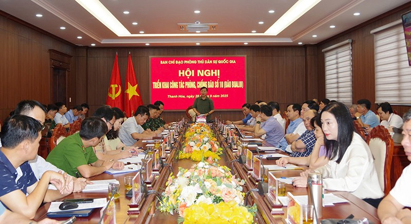 Quang cảnh cuộc họp tại điểm cầu tại Thanh Hóa.