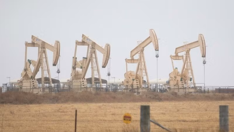 Giàn khoan dầu tại Texas (Mỹ). (Ảnh: THX/TTXVN)