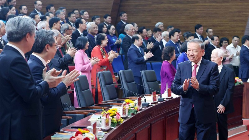 Tổng Bí thư Tô Lâm dự Lễ công bố Nghị quyết sáp nhập đơn vị hành chính tại Thành phố Hồ Chí Minh.