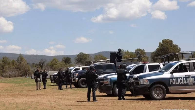 Cảnh sát mexico thực thi nhiệm vụ tại bang Chihuahua, Mexico. (Nguồn Xinhua)