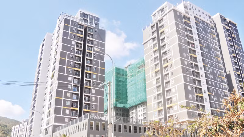 Dự án Nhà ở xã hội Tân Đại Minh (Lamer 2) với 851 căn hộ, nằm trên địa bàn phường Quy Nhơn Nam, tỉnh Gia Lai đã được các khách hàng đặt mua. (Ảnh HOÀNG PHÚC THẮNG)