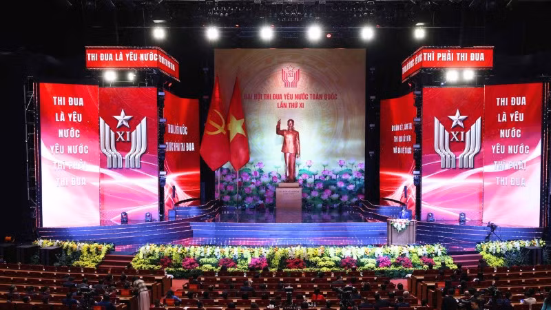 Quang cảnh phiên trù bị Đại hội Thi đua yêu nước toàn quốc lần thứ XI. (Ảnh: Phạm Kiên/TTXVN)