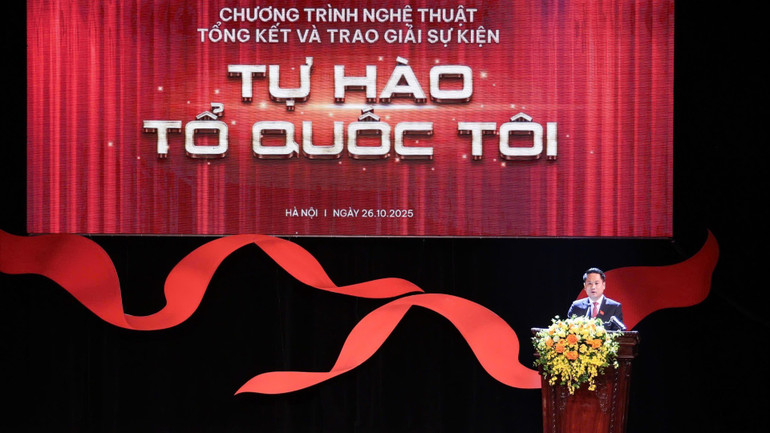 Ủy viên Ủy ban Trung ương Mặt trận Tổ quốc Việt Nam, Bí thư Đảng ủy, Tổng Biên tập Báo Đại đoàn kết Trương Thành Trung phát biểu. img-0459-5286-2826.jpg