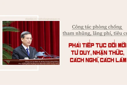 Công tác phòng chống tham nhũng, lãng phí, tiêu cực phải tiếp tục đổi mới tư duy, nhận thức, cách nghĩ, cách làm