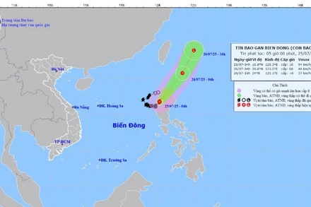 (Ảnh: Trung tâm Dự báo khí tượng thủy văn quốc gia)