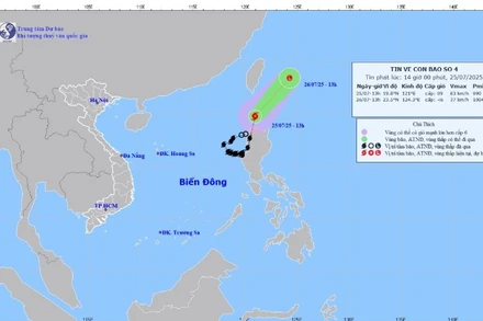 (Ảnh: Trung tâm Dự báo khí tượng thủy văn quốc gia)
