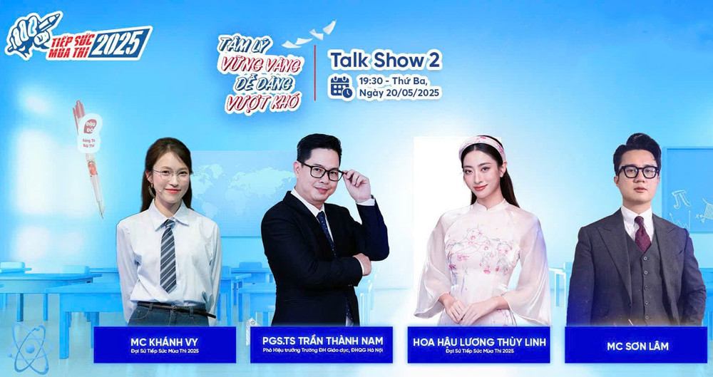 Các diễn giả tham gia talkshow "Vững tâm lý - Vượt mùa thi". c5840e47eaa55dfb04b4.jpg
