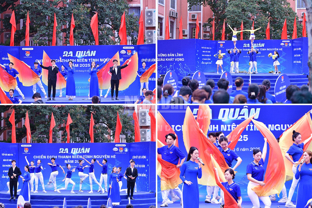 Các tiết mục văn nghệ mở màn buổi lễ của thanh niên Thủ đô. ndo_c_untitled-2.jpg