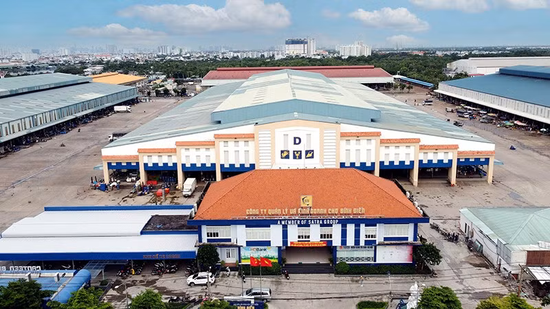 Chợ Bình Điền, chợ đầu mối có quy mô lớn nhất nước. (Ảnh: SATRA)