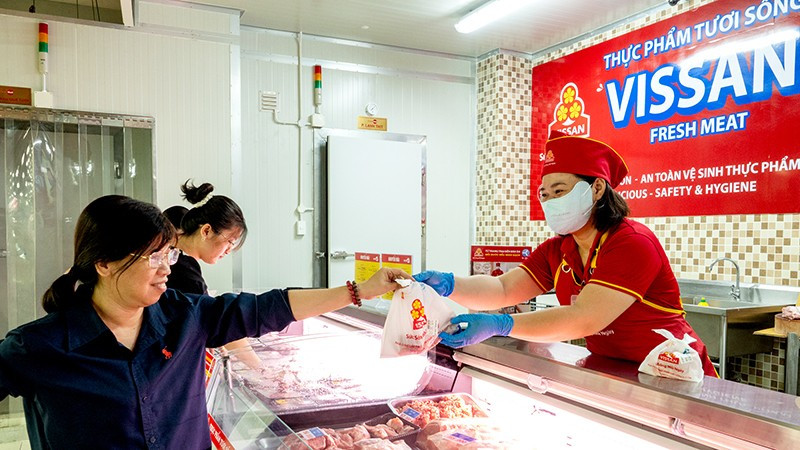 VISSAN-Vững vàng vị thế dẫn đầu. (Ảnh chụp tại Satramart Siêu thị Võ Văn Kiệt: SATRA)