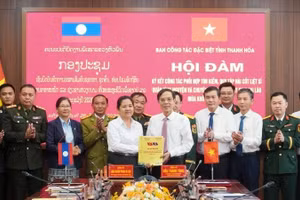 Lãnh đạo tỉnh Thanh Hóa-Hủa Phăn (Lào) ký kết phối hợp tìm kiếm, quy tập hài cốt liệt sĩ.