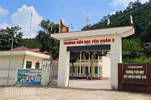 Một cơ sở giáo dục bậc tiểu học ở xã miền núi tỉnh Thanh Hóa.