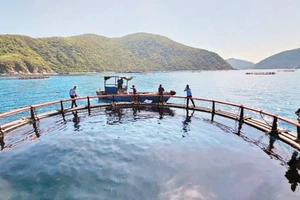 Mô hình nuôi biển công nghệ cao tại tỉnh Khánh Hòa. (Ảnh KIM SƠ)