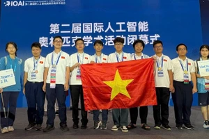 Đội tuyển quốc gia Việt Nam tham dự Olympic trí tuệ nhân tạo Quốc tế (IOAI) 2025 tại Bắc Kinh, Trung Quốc. (Ảnh: NGỌC DIỆP)