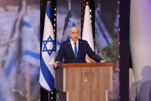 Thủ tướng Israel Benjamin Netanyahu phát biểu tại Jerusalem. (Ảnh: THX/TTXVN)