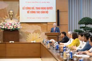 Phó Chủ tịch Thường trực Quốc hội Đỗ Văn Chiến phát biểu. (Ảnh: quochoi.vn)