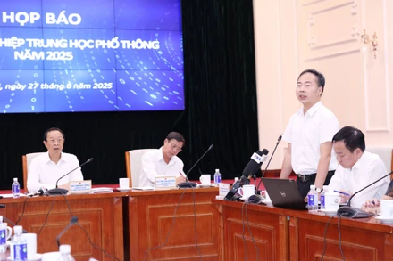 Phó Cục trưởng Cục Quản lý chất lượng, Bộ Giáo dục và Đào tạo Nguyễn Ngọc Hà nói về độ khó của đề thi tốt nghiệp THPT năm 2025, chiều 27/6. 