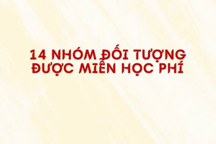 [Infographic] 14 nhóm đối tượng được miễn học phí
