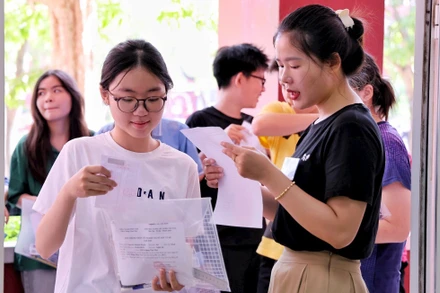 Thí sinh tại Kỳ thi tuyển sinh vào lớp 10 năm 2025 của tỉnh Nghệ An (Ảnh: Sở Giáo dục và Đào tạo Nghệ An/Báo Nghệ An)