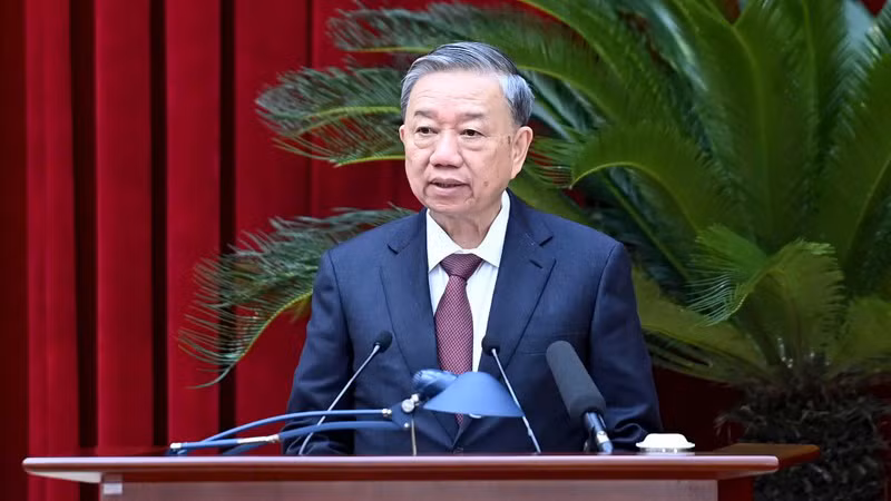 Tổng Bí thư, Chủ tịch nước Tô Lâm phát biểu bế mạc Hội nghị Trung ương 10 khóa XIII. (Ảnh: ĐĂNG KHOA)