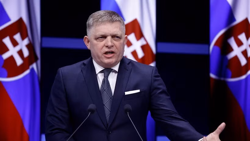 Thủ tướng Slovakia Robert Fico phát biểu tại Brussels, Bỉ, ngày 21/3/2024. (Ảnh: AFP/TTXVN)