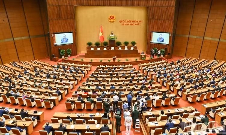 Phiên khai mạc Kỳ họp thứ nhất, Quốc hội khóa XVI. (Ảnh: DUY LINH)