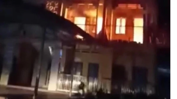 Hiện trường vụ cháy. (Ảnh CTV)