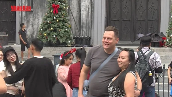 [Video] Du khách nước ngoài chào đón lễ Giáng sinh tại Hà Nội