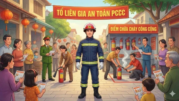 Công an thành phố Hà Nội sử dụng công nghệ AI khuyến cáo người dân phòng cháy, chữa cháy.