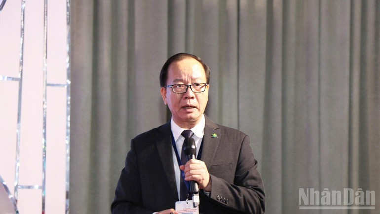 Ông Trần Minh Điển, Giám đốc Bệnh viện Nhi Trung ương, Chủ tịch Hội nhi khoa Việt Nam phát biểu tại hội nghị. ndo_br_img-2783-8361.jpg