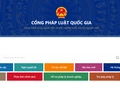 Ảnh chụp giao diện màn hình Cổng Pháp luật quốc gia.