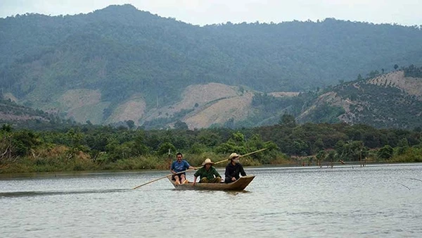Dòng Pô Kô, đoạn chảy qua địa phận huyện Ia Grai, tỉnh Gia Lai. 