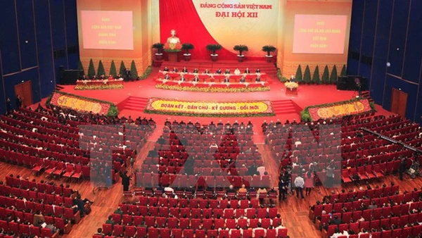 Toàn cảnh phiên bế mạc Đại hội đại biểu toàn quốc lần thứ XII của Đảng ngày 28-1-2016. Ảnh: TTXVN.