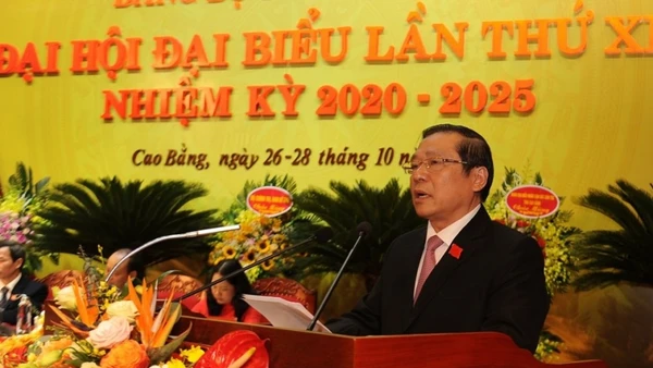 Đồng chí Lại Xuân Môn, Ủy viên T.Ư Đảng, Bí thư Tỉnh ủy Cao Bằng khóa 19.