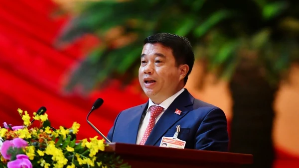 Đồng chí Y Thanh Hà Niê Kđăm, Ủy viên Trung ương Đảng khóa XIII, Bí thư Đảng ủy Khối Doanh nghiệp Trung ương trình bày tại Đại hội Đảng toàn quốc lần thứ XIII, sáng 28-1. Ảnh: ANH TUẤN -DUY LINH