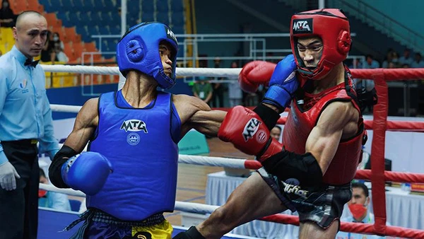 Ảnh đẹp SEA Games 31: Các võ sĩ thi đấu môn Muay Thái
