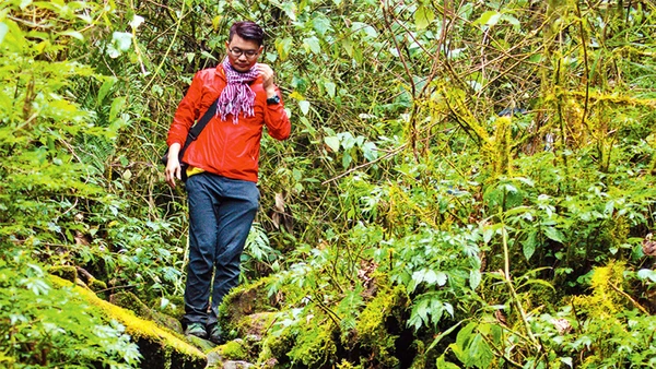 Hành trình leo núi Pu Ta Leng. Ảnh: Khắc Việt