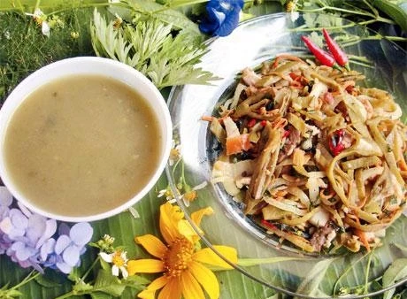 Gùi lá bép đọt mây.