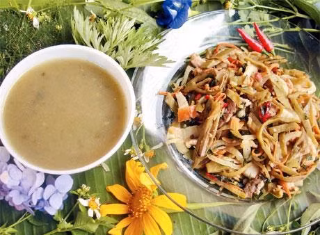 Gùi lá bép đọt mây.