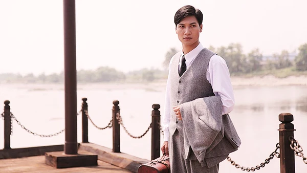 Diễn viên Mạnh Trường đóng vai Bác Hồ trong phim “Thầu Chín ở Xiêm”.