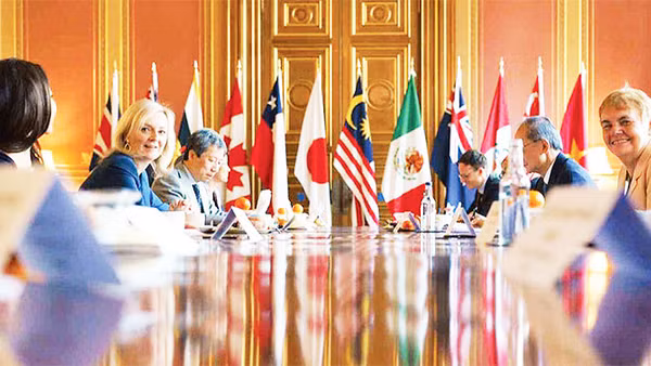 Các thành viên CPTPP họp tại London tháng 10/2020. Ảnh: NIKKEI