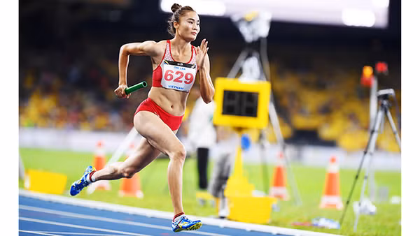 Quách Thị Lan hiện đang là vận động viên 400 m và 400 m vượt rào số 1 Việt Nam.Ảnh: TUẤN MARK